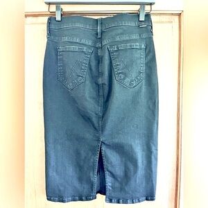 Mother Denim black denim long pencil skirt size 25. Excellent condition.